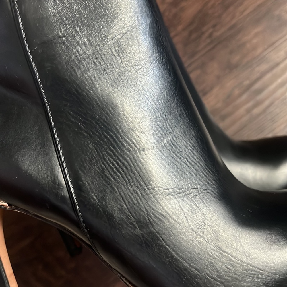 Coach Black Suede Stiletto Ankle Boots - Picture 7 of 9